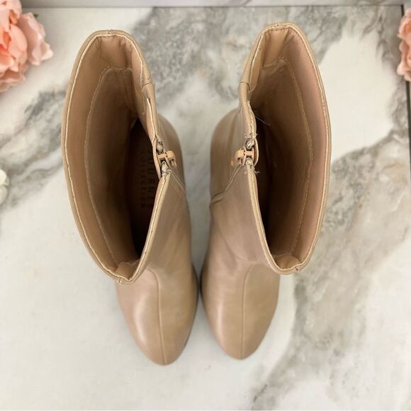 JOURNEE COLLECTION Romer Tru Comfort Platform Block Heel Booties in Tan Size 8 - Picture 6 of 16